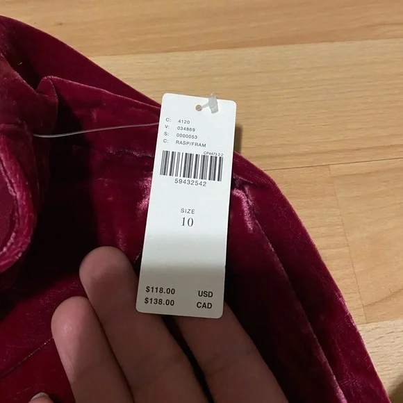 Anthropologie Connie Montie Velvet LinedSkirt sz10 - Picture 7 of 12